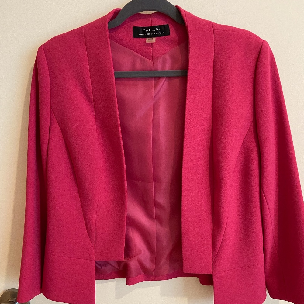 Tahari Pink Blazer with Silky Lining